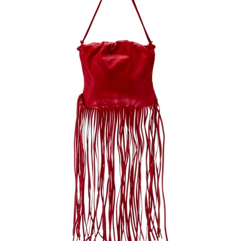 Bottega Veneta Red Fringe bag